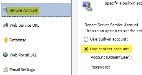 SSRS domain account