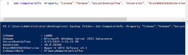 powershell commandlets to filter returned data