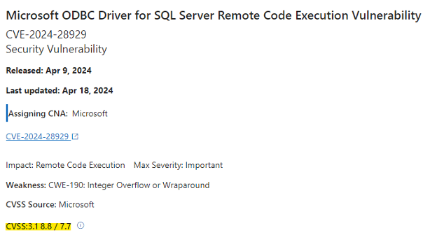 Microsoft ODBC driver for SQL Server remote code execution vulnerability