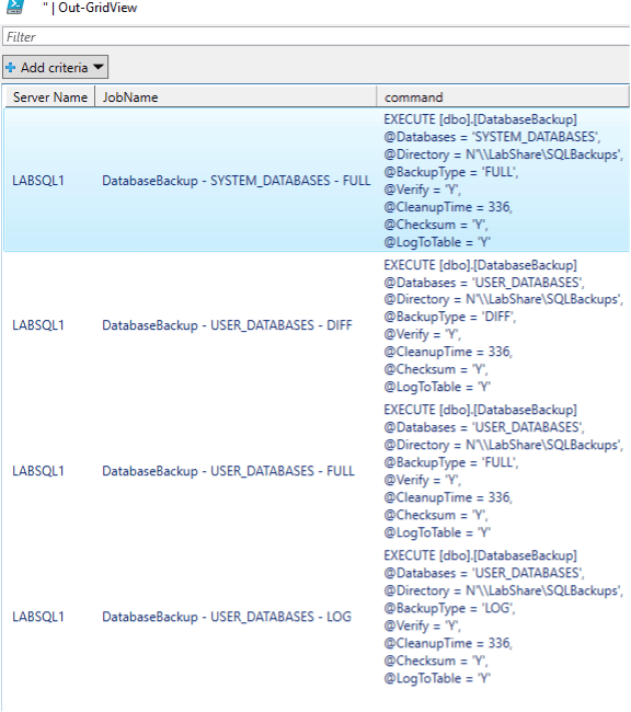 SQL Server backup jobs