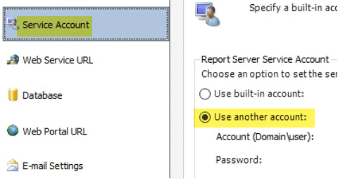 SSRS-domain-account SSRS domain account