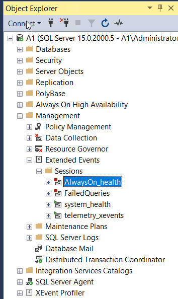 object explorer alwayson_health