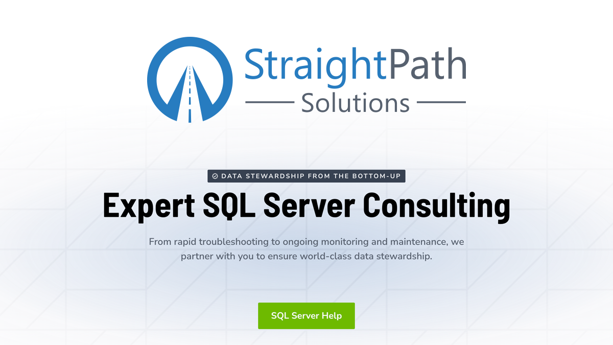 sql server consulting - straight path solutions